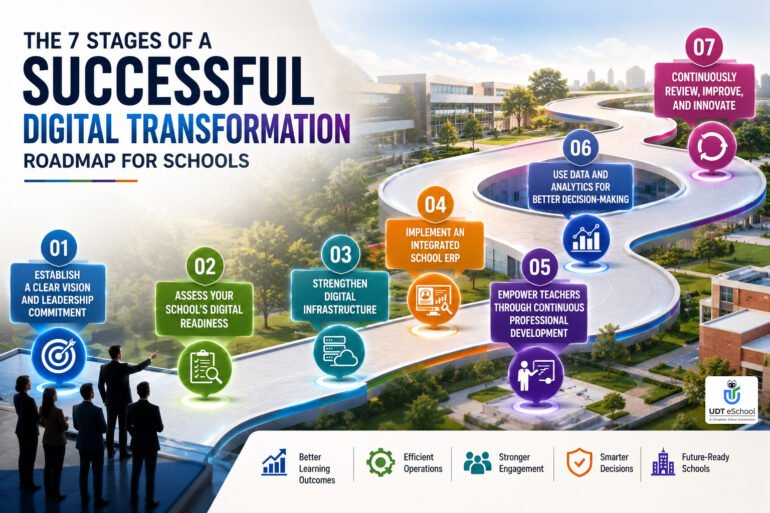 Powerful Digital Transformation Roadmap for Schools (2026) 6 7 Stages Of Successful Digital Transformation Roadmap For Schools