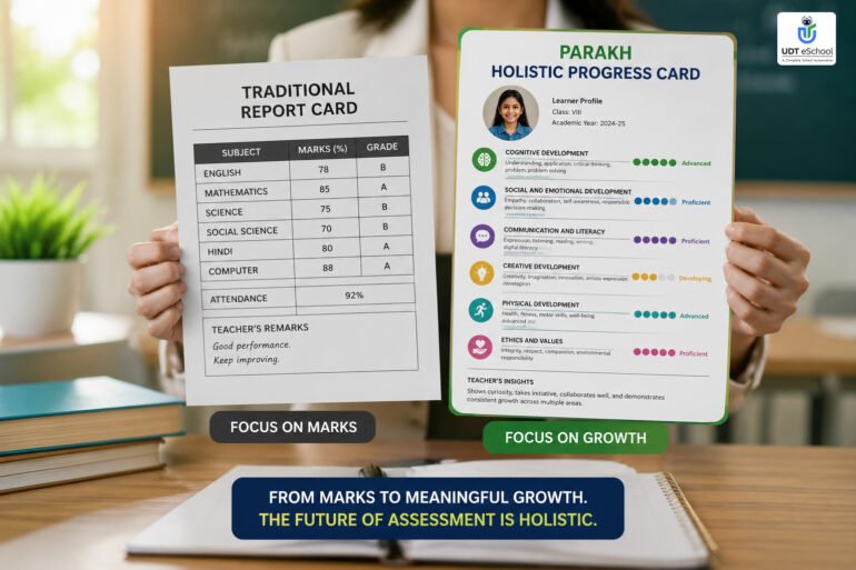 PARAKH Report Card Explained: Complete Guide for CBSE Schools 6 Comparision Between Traditional And PARAKH Holistic Progress Card